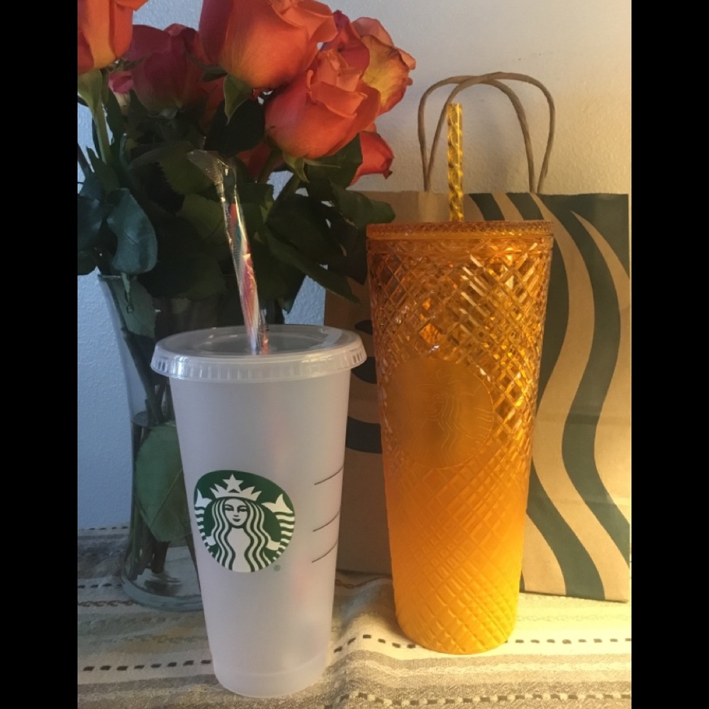 Starbucks MYSTERY Color Changing Tumbler and Mango Ombré Jewel Tumbler